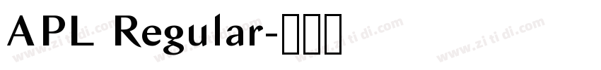 APL Regular字体转换 APL Regular字体转换